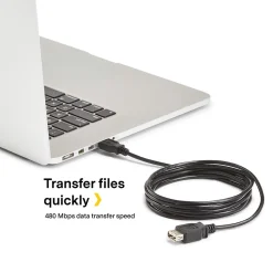 NXT Technologies™ 15' USB A to USB A Cable, Male to Female, Black (NX29741)