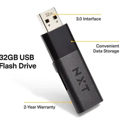 NXT Technologies™ 32GB USB 3.0 Type A Flash Drive, Black, 4/Pack (NX56888-US/CC)