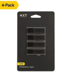 NXT Technologies™ 32GB USB 3.0 Type A Flash Drive, Black, 4/Pack (NX56888-US/CC)