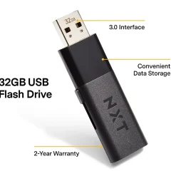 NXT Technologies™ 32GB USB 3.0 Type A Flash Drive, Black (NX27996-US/CC)