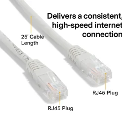 NXT Technologies™ NX56840 25' CAT-6 Cable, Gray