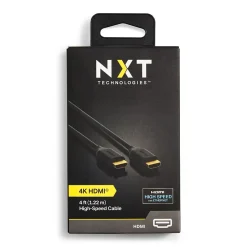 NXT Technologies™ NX29738 4' HDMI 4K Audio/Video Cable, Male to Male, Black