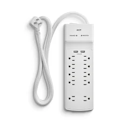 NXT Technologies™ 10-Outlet Plus USB Surge Protector, 6' Cord, 3000 Joules (NX54318)