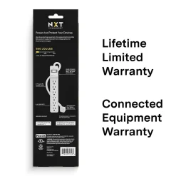 NXT Technologies 6-Outlet Surge Protector, 4' Cord, 600 Joules (NX54312)