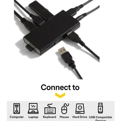 NXT Technologies™ 7-Port USB 3.0 Hub, Black (NX29746)