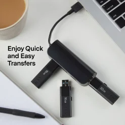 NXT Technologies™ 4-Port USB 2.0 Hub, Black (NX56850)