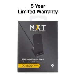 NXT Technologies™ Qi Wireless Charging Stand, Black (NX60455)