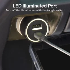 NXT Technologies™ Universal 2-Port USB-C and USB-A Car Charger, Black (NX54336)