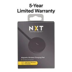 NXT Technologies™ Wireless Magnetic Charger Bundle for Most Smartphones, Black (NX60457)