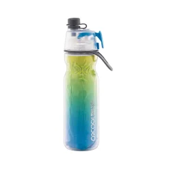 O2COOL Elite Mist ‘N Sip Water Bottle, Ombre Blue, 20 Oz. (HMLDP07 OMB)