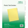Office Essentials Insertable Paper Dividers, 5 Tabs, Clear (11466)