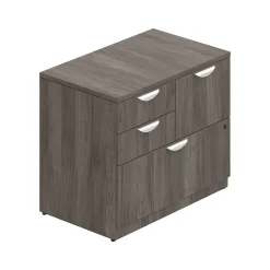 Offices To Go 29.5" Laminate Mixed Storage Unit with Lock with 4 shelves, Artisan Gray (TDSL3622MSF-AGL)