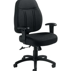 Offices To Go Fabric Tilter Executive Chair with Arms, Black (OTG11652-QL10)