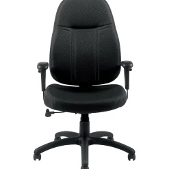 Offices To Go Fabric Tilter Executive Chair with Arms, Black (OTG11652-QL10)