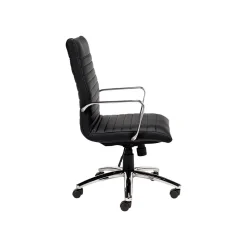 Offices to Go Faux Leather Executive Chair, Black (OTG11730B)
