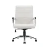 Offices To go Luxhide Executive Chair, White (OTG11730BL28)