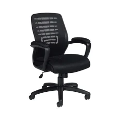 Offices To Go Mesh Back Fabric Manager Chair, Black (OTG11750B)