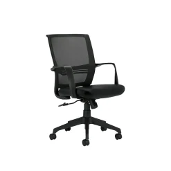Offices To go Mesh Back Luxhide Conference Chair, Black (OTG13026B)