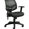 Offices To Go Mesh Back Managers Chair, Black, Adjustable Arms (OTG11514B)