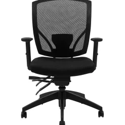 Offices To Go Mesh Multi-Function Task Chair with Arms, Black (OTG2803B)