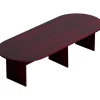 Offices To Go Racetrack Conference Table, American Mahogany, 29 1/2"H x 120"W x 48"D