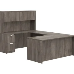 Offices To Go Superior 71" U-Shaped Desk with Hutch, Artisan Gray (TDOTG2-AGL)