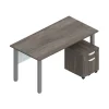 Offices To Go Superior Laminate 60"W Desk with Mobile Pedestal, Artisan Gray (TDOTG19-AGL)