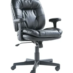 OIF Bonded Leather Task Chair, Black (OIFST4819)