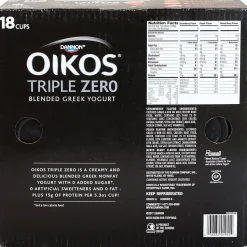 OIKOS Triple Zero Variety Yogurt, 5.3 oz., 18/Pack (01955)