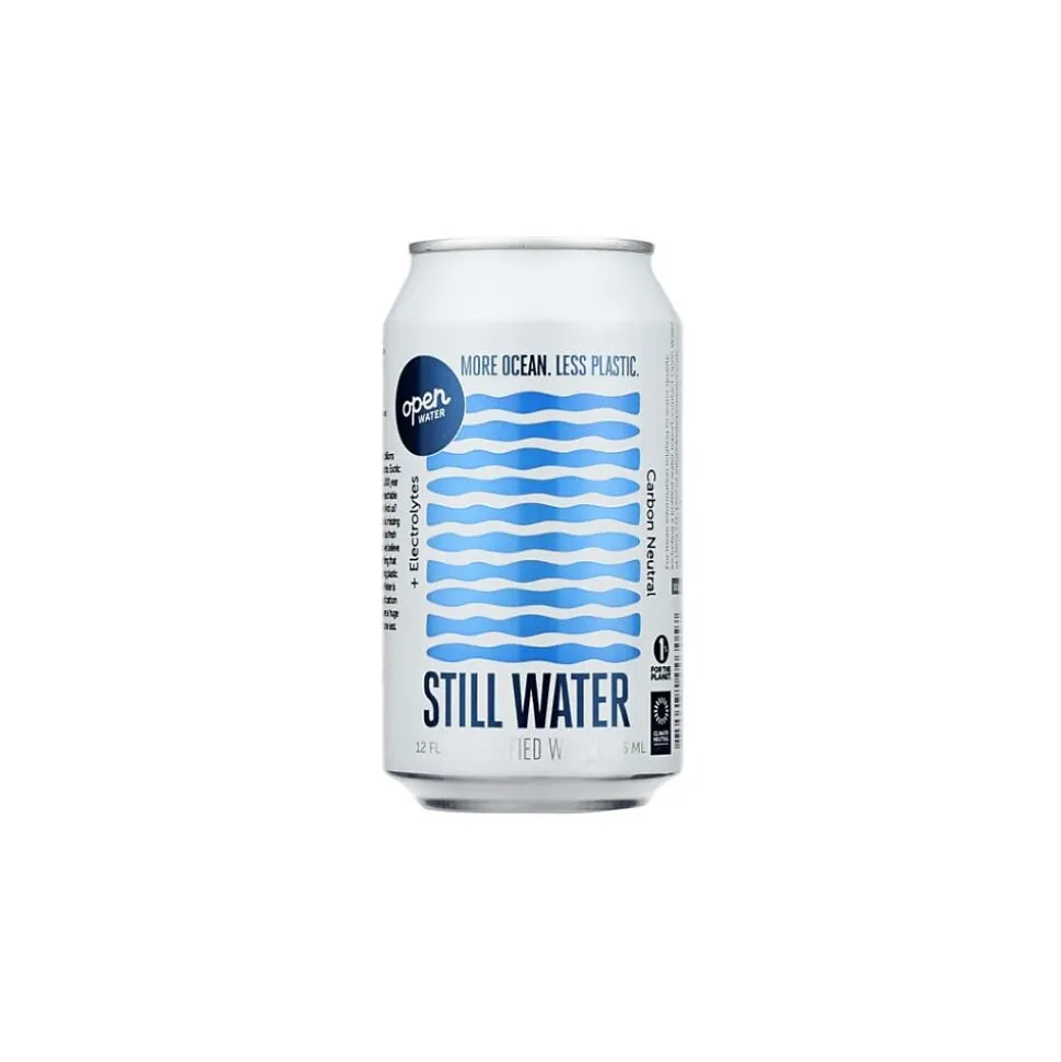 Open Water Still Canned Water with Electrolytes, 12oz, 12/Case (343-00002)