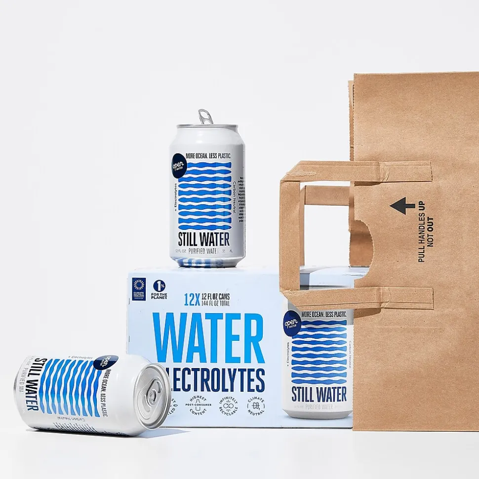 Open Water Still Canned Water with Electrolytes, 12oz, 12/Case (343-00002)