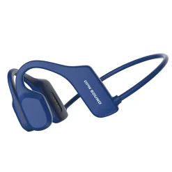 OPN Sound Swym Bluetooth Bone-Conduction Neckband Headphones with Microphone & MP3 Storage, Blue (OS3000BU)