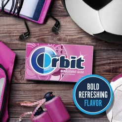Orbit Sugar Free Gum, Bubblemint, 12/Box (WMW21489)