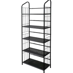 Ore International® 5 Tier Metal Book Shelf, Black