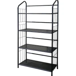Ore International® 4 Tier Metal Book Shelf, Black