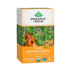 Organic India Decaf Tulsi Ashwagandha Tea Bags, 18/Box (801541514861)