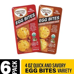 Organic Valley Egg Bites Variety Pack, 4oz, 6/Carton (600-03001)