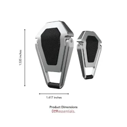 OTM Essentials 2.77" x 0.6" Aluminum Laptop Kickstand, Silver/Black (OB-A2F)