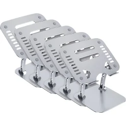 OTM Essentials 10.62" x 9" Aluminum Laptop Riser Stand, Silver, 5/Pack (OB-A2A-5PK)
