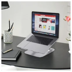 OTM Essentials Aluminum Adjustable Laptop Riser Stand, Gray (OB-A2A)