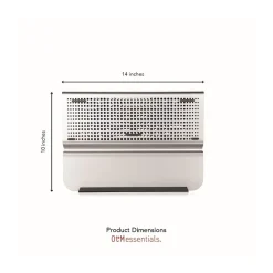 OTM Essentials Aluminum Large Laptop Riser Stand for 12"-15" Laptops, 15.5" x 11.5", Gray (OB-A2C)