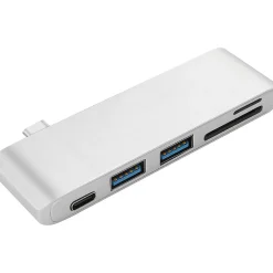 OTM Essentials Basics 3-Port USB-C Hub, White (OB-AIAN)