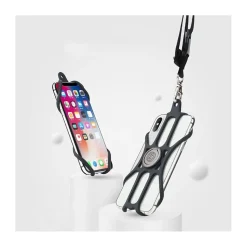 OTM Essentials Black Universal Phone Sling with Lanyard and Ring Grip (OB-A4A)