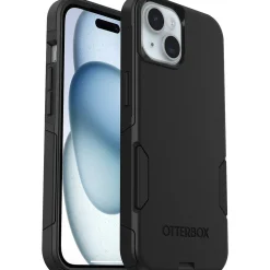 OtterBox Commuter MagSafe Rugged Case for iPhone 15/14/13, Shock Absorbing, Black (77-93483)