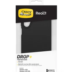 OtterBox React Rugged Case for Galaxy A15 5G, Shock Absorbing, Black (77-95194)
