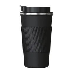 Outdoors Professional Stainless Steel Double-Walled Vacuum Insulated Coffee Cup, 17.2 oz., Black (OUTD9447)