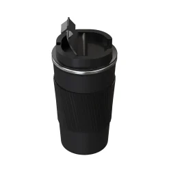 Outdoors Professional Stainless Steel Double-Walled Vacuum Insulated Coffee Cup, 17.2 oz., Black (OUTD9447)