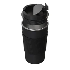 Outdoors Professional Stainless Steel Double-Walled Vacuum Insulated Coffee Cup, 17.2 oz., Black (OUTD9447)