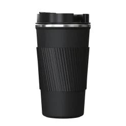 Outdoors Professional Stainless Steel Double-Walled Vacuum Insulated Coffee Cup, 17.2 oz., Black (OUTD9447)