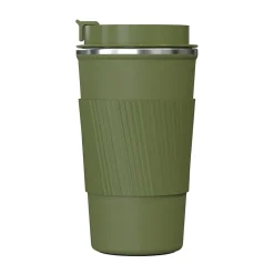 Outdoors Professional Stainless Steel Double-Walled Vacuum Insulated Coffee Cup, 17.2 oz., Olive Green (OUTD9454)